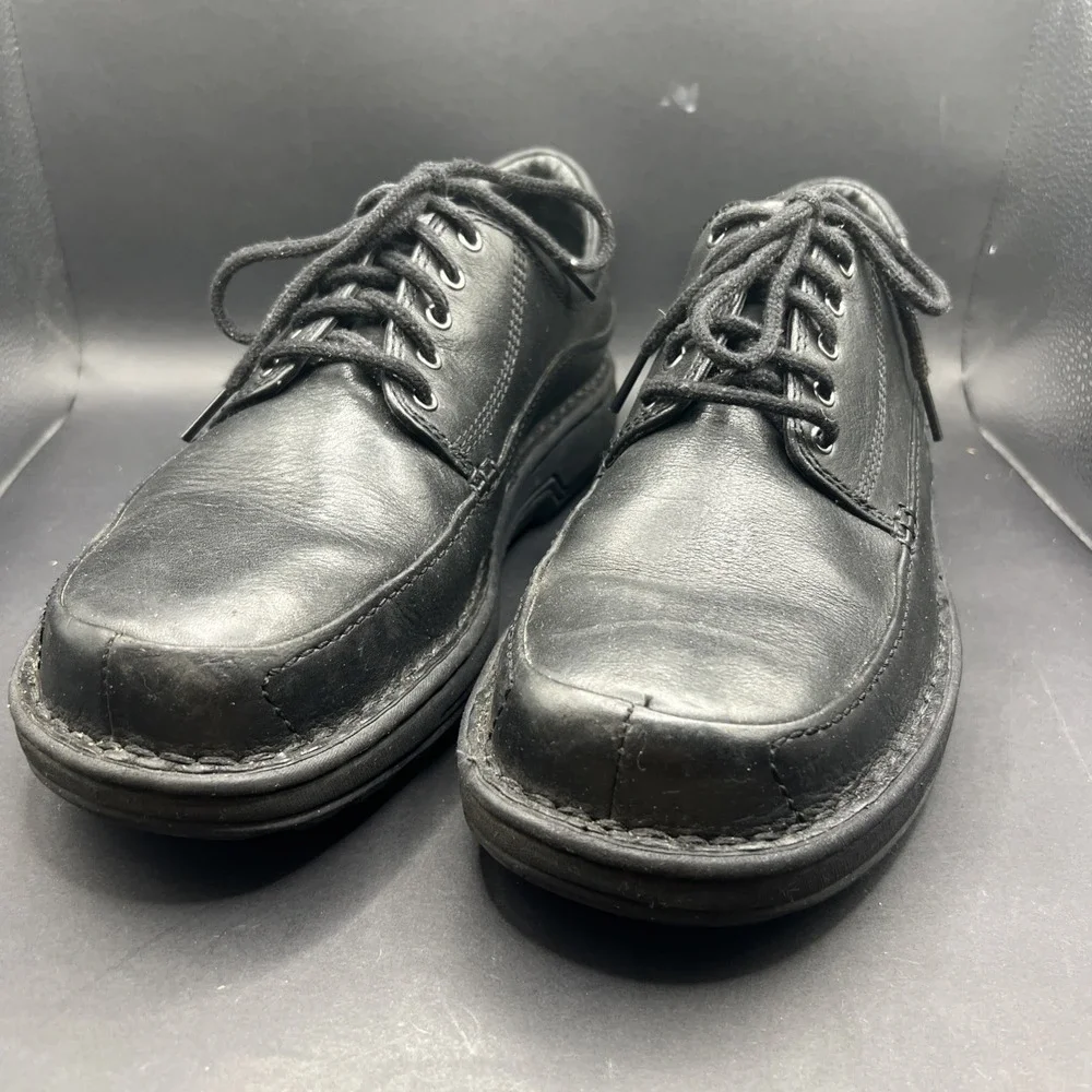 Rockport Blackville APM21781 Size 9.5 M Black Leather Casual Oxfords Mens Shoes